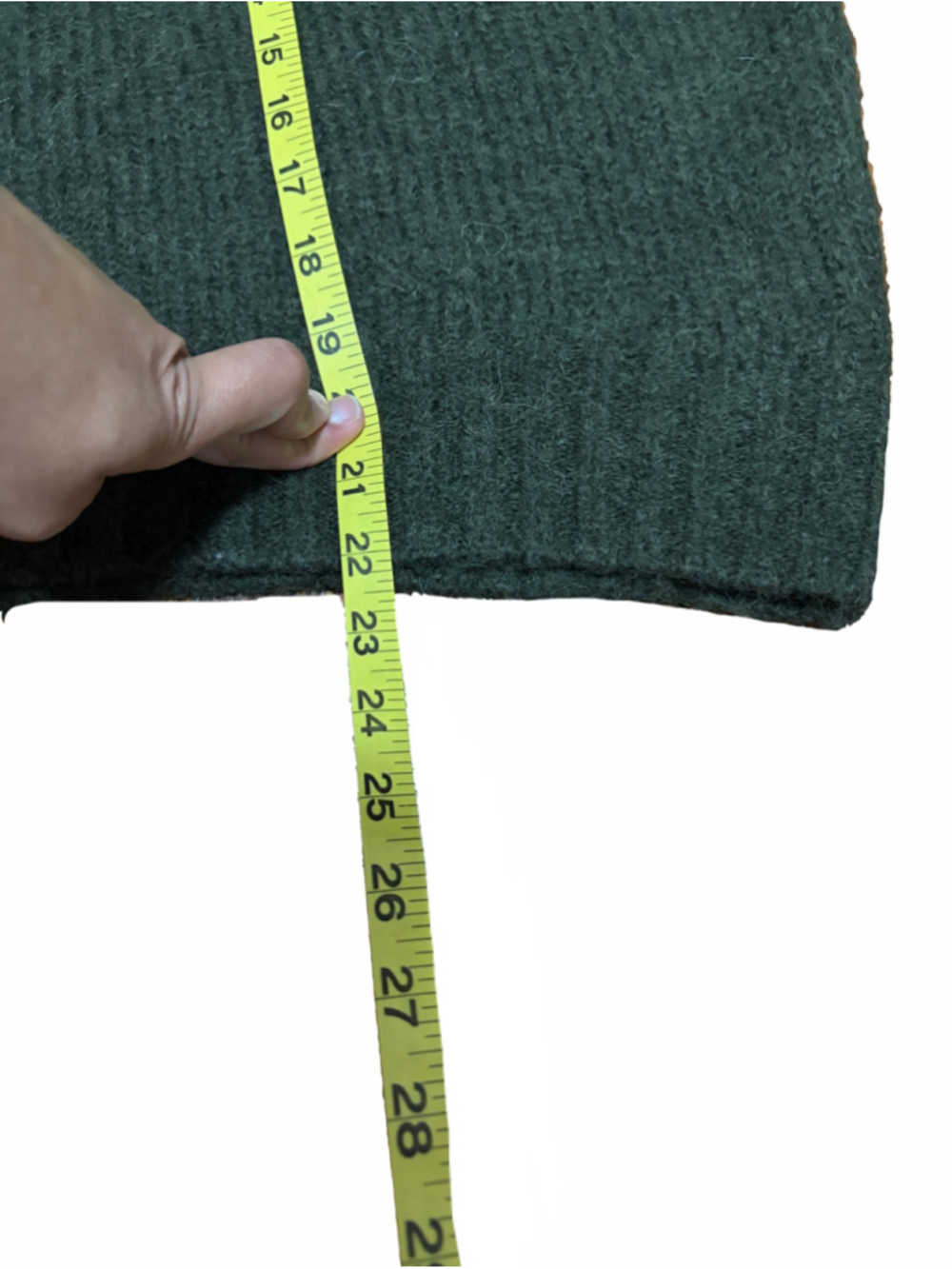 NWOT Madewell Chunky-Knit Alpaca-Blend Turtleneck size medium in dark olive - Picture 7 of 10